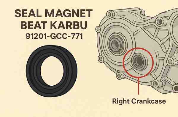 Mengenal Seal Magnet Beat Karbu 91201GCC771